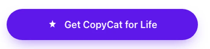 A single purchase button reading Get CopyCat for Life
